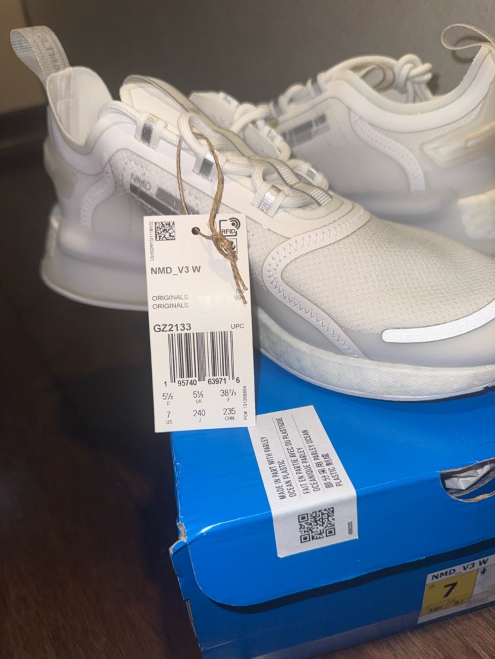 adidas NMD_V3 W All-White Slip-On Sneakers